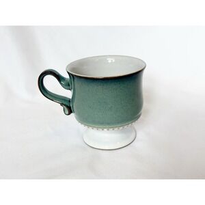 Denby England Green Pedestal Footed Porcelain China Coffee Cup Mug